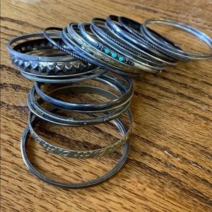 Lot of bangles bracelets turquoise silver